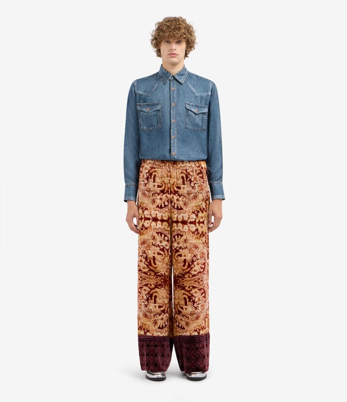 Pierre Louis Mascia KANADA Palazzo Trousers Viscose Silk Pierre Louis Mascia KANADA Palazzo Trousers Viscose Silk Multicolor KANADAPT12599VI516596101
