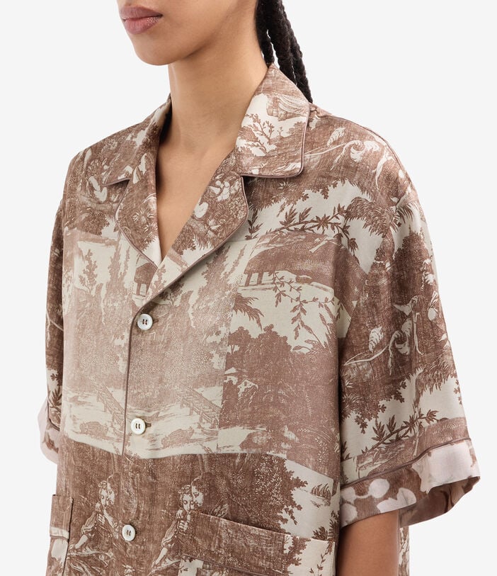 Pierre Louis Mascia ALOE Shortsleeve Shirt Silk TERRA CIPRIATA ALOESCMC11927SE518137104