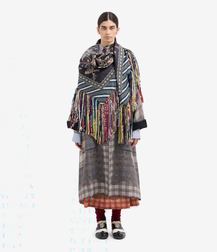 Pierre Louis Mascia PANCAKE Kimono Wool Pierre Louis Mascia PANCAKE Kimono Wool PLAID CHIARO PANCAKESGAKM12254WO516583101