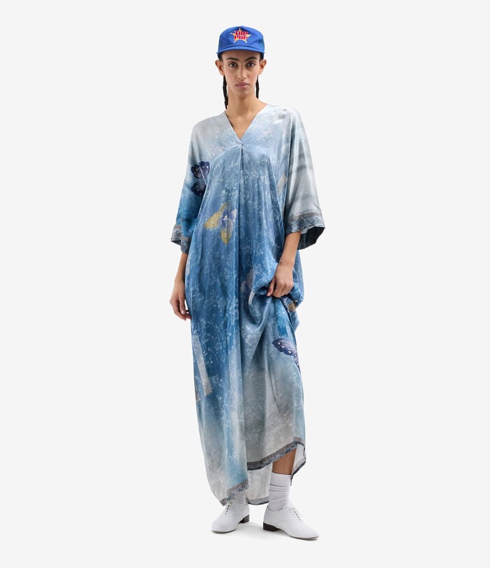 Pierre Louis Mascia MUTKA Kaftan Dress Silk CIELO VELATO MUTKASAB12658SE518029101