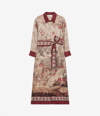 Pierre Louis Mascia ALOE Shirt Dress Silk PARCHMENT ALOESAB12448SE514916101