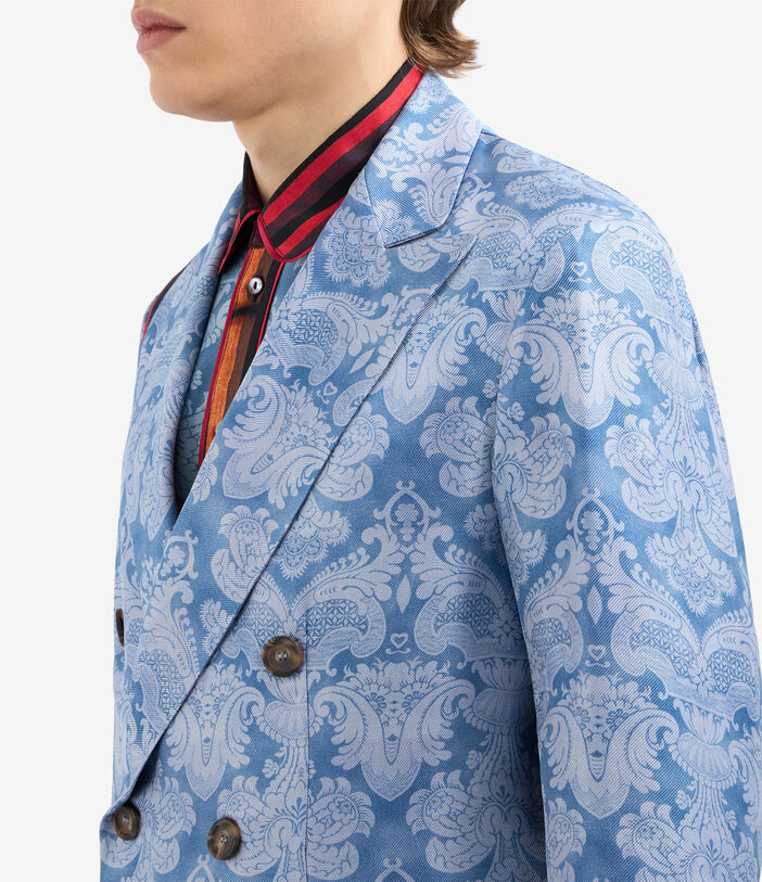 Pierre Louis Mascia FANCY Jacket Silk DAMASK SKY FANCYGC12167SE514790101