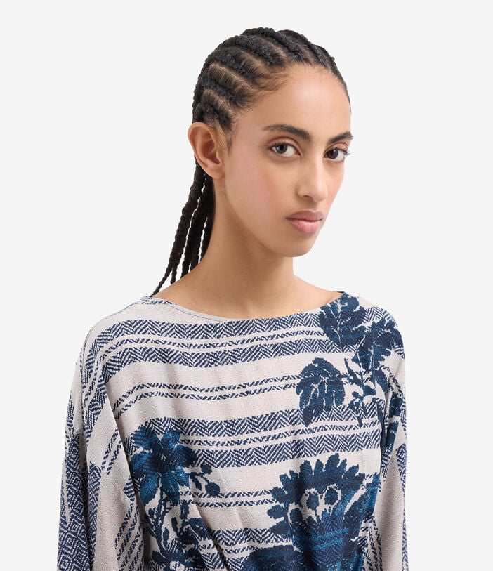 Pierre Louis Mascia TETRIS Belted Kaftan Dress Silk RAMPICANTE BLU TETRISSVAB12178SE518104101