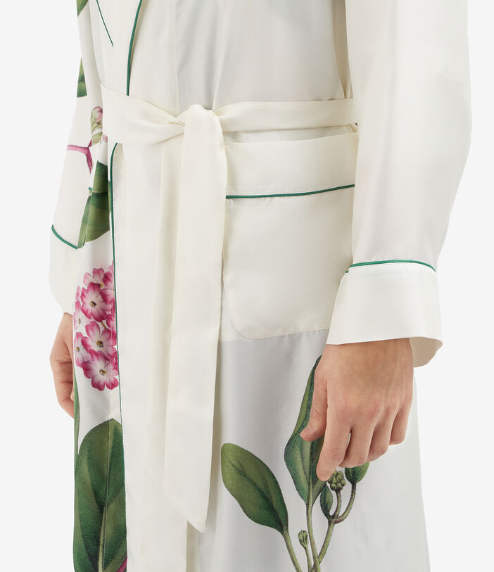 Pierre Louis Mascia ALOEGOTS Dressing Gown Silk Pierre Louis Mascia ALOEGOTS Dressing Gown Silk WHITE ALOEGOTSSVT12477SE514662101