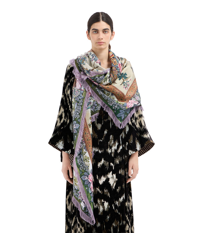 Pierre Louis Mascia ALOEUW Shawl Scarf Silk 135x195 Pierre Louis Mascia ALOEUW Shawl Scarf Silk 135x195 Multicolor ALOEUWSW135X195S4SE51562710118