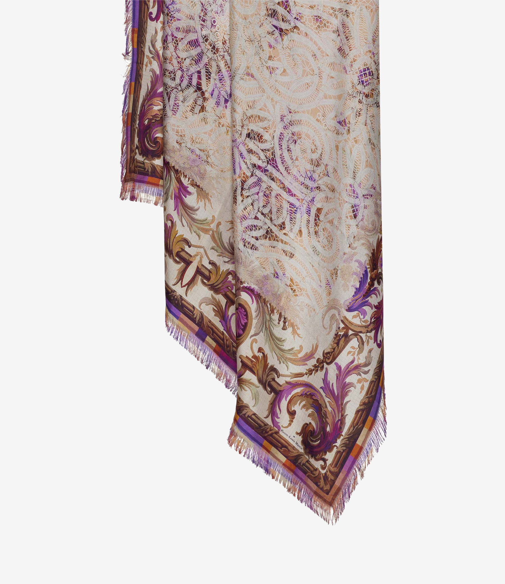 ALOEUW Shawl Scarf Silk 135x195 in MALVA | Pierre-Louis Mascia®