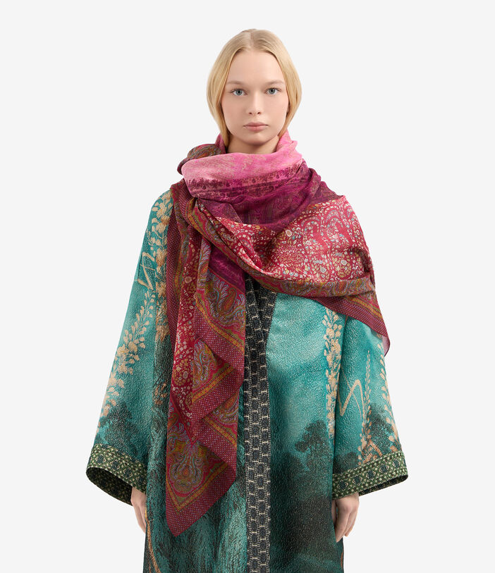 Pierre Louis Mascia HAWNBCI Shawl Scarf Cotton Silk 135x190 ECRU HAWNBCISW135X190PCO51432410130