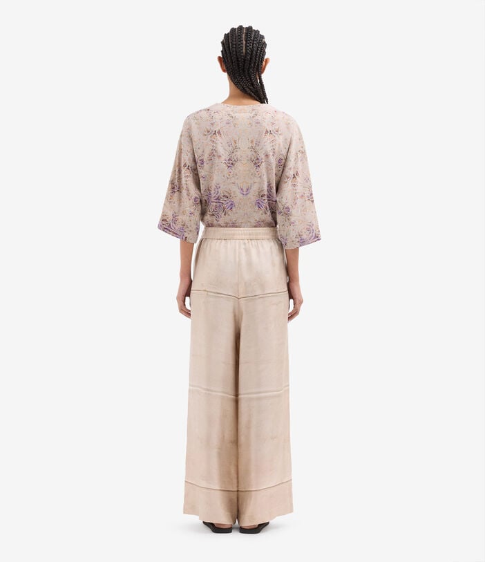 Pierre Louis Mascia ALOE Palazzo Trousers Silk FIENO ALOESPT11094SE518053101