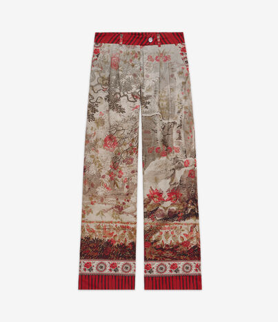 Pierre Louis Mascia DIOMEDE Palazzo Trousers Cotton Multicolor DIOMEDESPT12108CO514941101