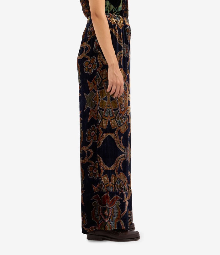Pierre Louis Mascia KANADA Palazzo Trousers Viscose Silk Multicolor KANADAPT11665VI140972101