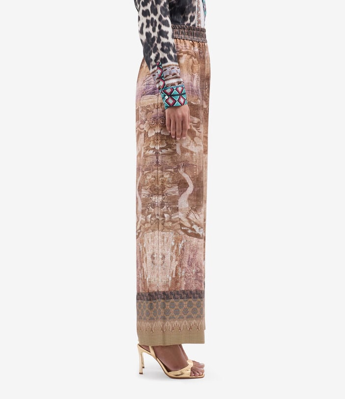 Pierre Louis Mascia ALOE Palazzo Trousers Silk LITOGRAFIA TERRACOTTA ALOESPT12450SE517992101
