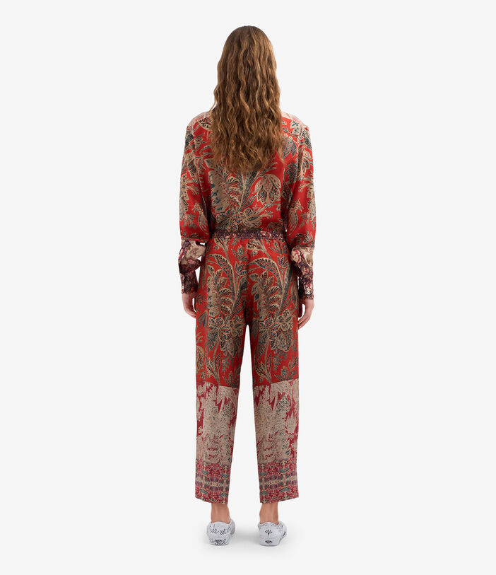 Pierre Louis Mascia ALOE Trousers Silk SPICE RED ALOESPT10959SE514850101