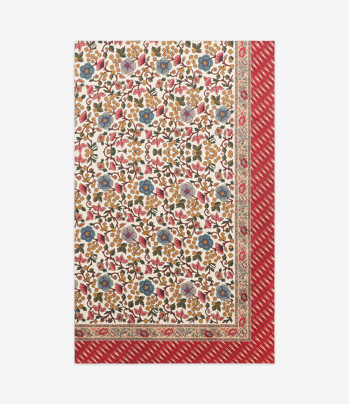 Pierre Louis Mascia CERBIATTOOTT Floral Tablecloth Cotton 175x275 CHEVRON RED CERBIATTOOTTB175X275PACCO512856101