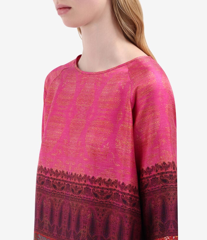 Pierre Louis Mascia ALOE Longsleeve Shirt Silk FUCHSIA ALOESCML10061SE514710101