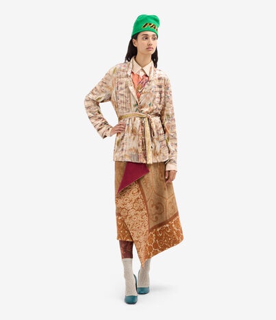 Pierre Louis Mascia PANCAKE Skirt Wool INTARSIO IMPERIALE PANCAKESWGO12946WO519772101