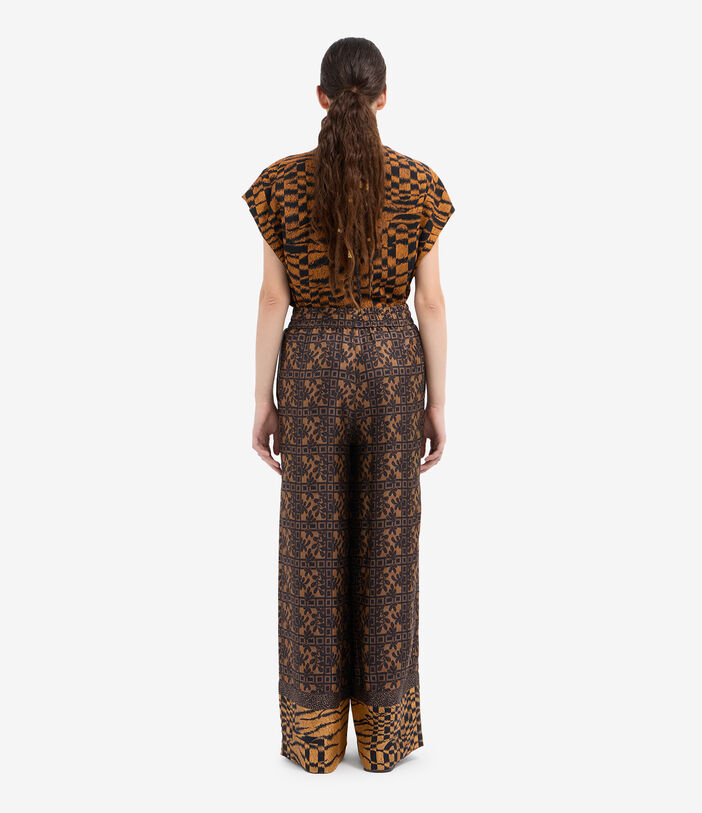 Pierre Louis Mascia ALOE Palazzo Trousers Silk Pierre Louis Mascia ALOE Palazzo Trousers Silk Multicolor ALOESPT12450SE516281101