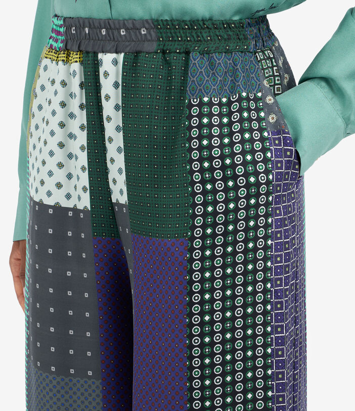 Pierre Louis Mascia CIALDA Palazzo Trousers Silk Multicolor CIALDASPT10766SE513293101