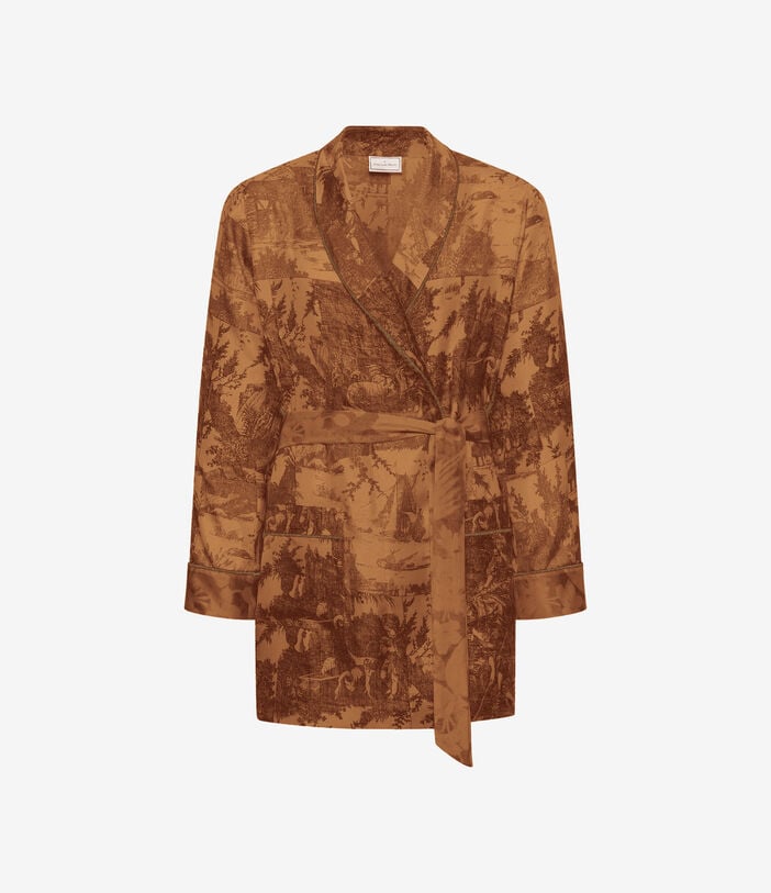 Pierre Louis Mascia ALOEGUM Dressing Gown Silk Pierre Louis Mascia ALOEGUM Dressing Gown Silk Multicolor ALOEGUMSVT10010L92SE516072101