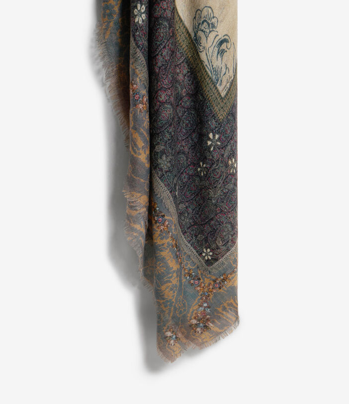 Pierre Louis Mascia EUCLIDE Shawl Scarf Cashmere 135x195 Multicolor EUCLIDES135X195SWS51232510121