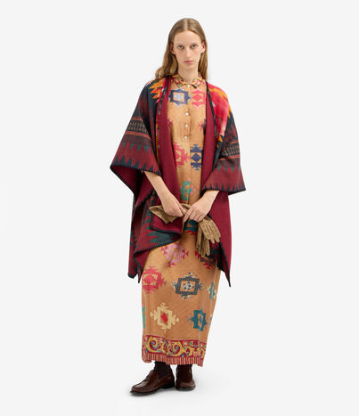 Pierre Louis Mascia PANCAKE Poncho Cape Wool ROSONE DI RESINA PANCAKESPH006WO519022101