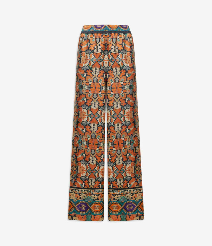 Pierre Louis Mascia CIALDA Palazzo Trousers Silk Multicolor CIALDASPT12450SE516417101
