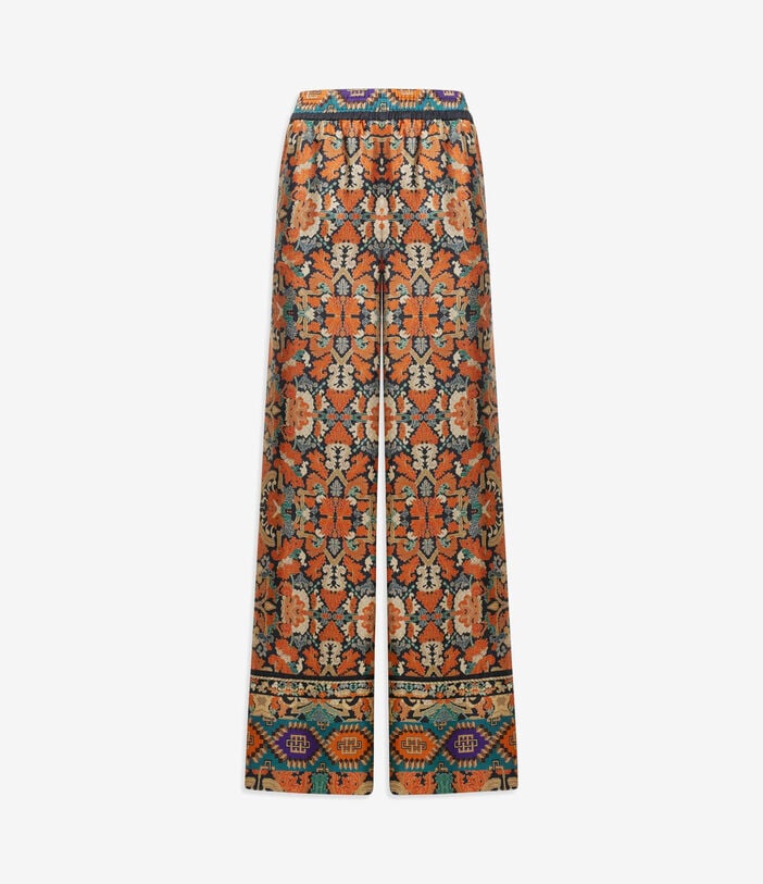 Pierre Louis Mascia CIALDA Palazzo Trousers Silk Pierre Louis Mascia CIALDA Palazzo Trousers Silk Multicolor CIALDASPT12450SE516417101