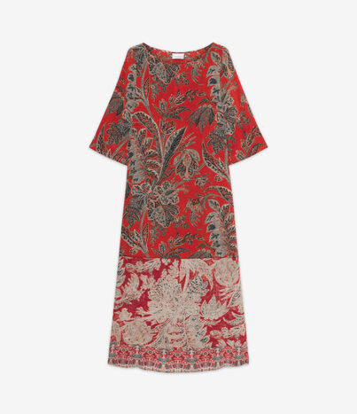 Pierre Louis Mascia TRAPEZIO Dress Silk SPICE RED TRAPEZIOSAB12440SE514874101