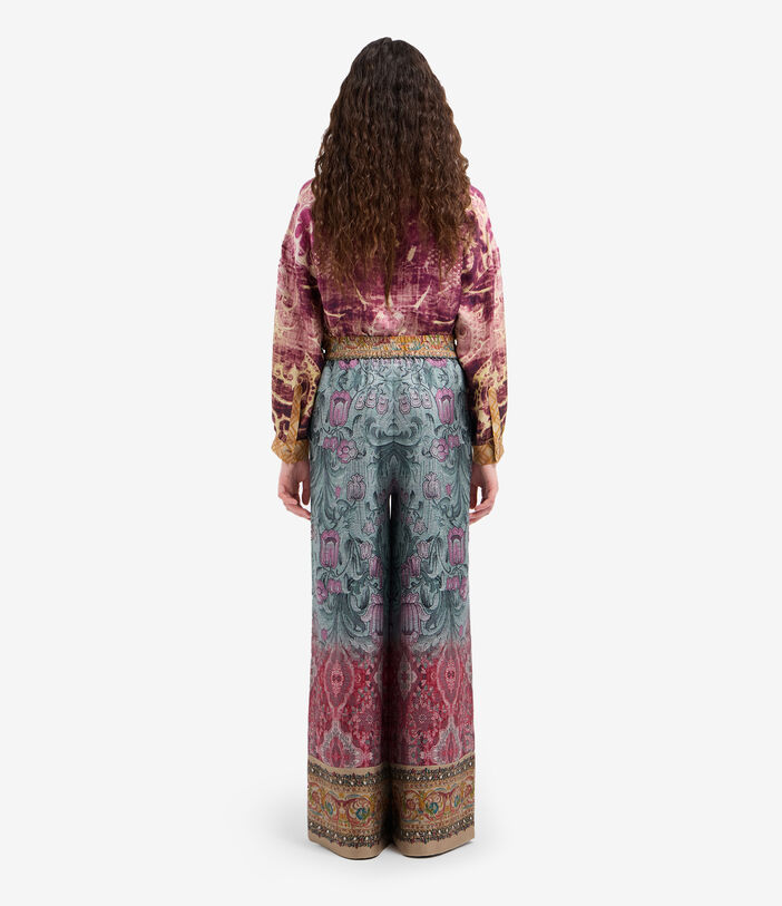 Pierre Louis Mascia CIALDA Palazzo Trousers Silk Multicolor CIALDASPT12450SE516416101
