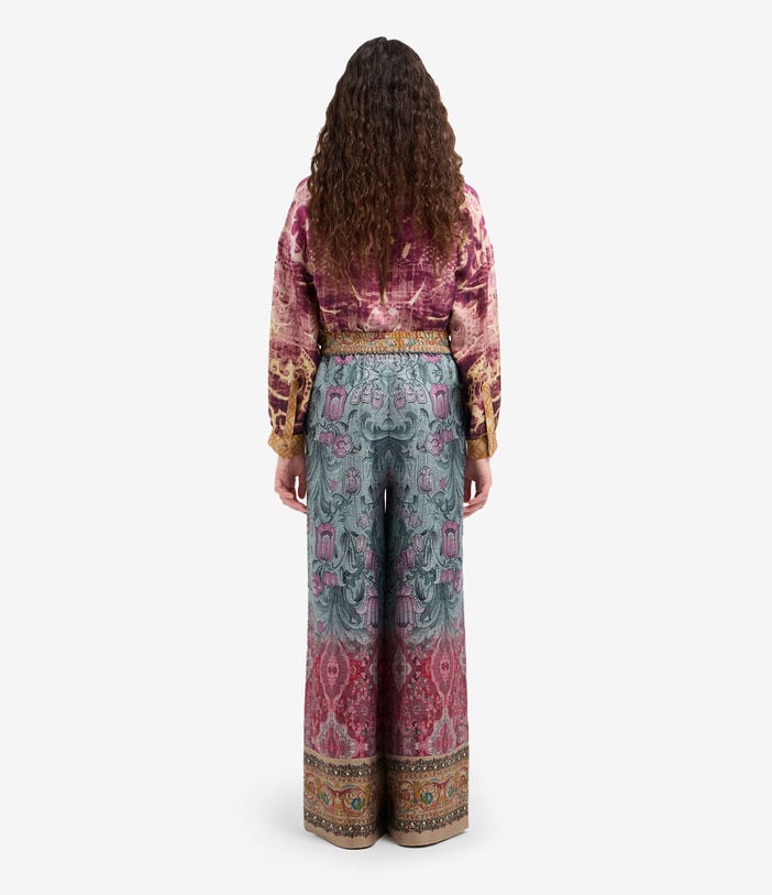 Pierre Louis Mascia CIALDA Palazzo Trousers Silk Pierre Louis Mascia CIALDA Palazzo Trousers Silk Multicolor CIALDASPT12450SE516416101