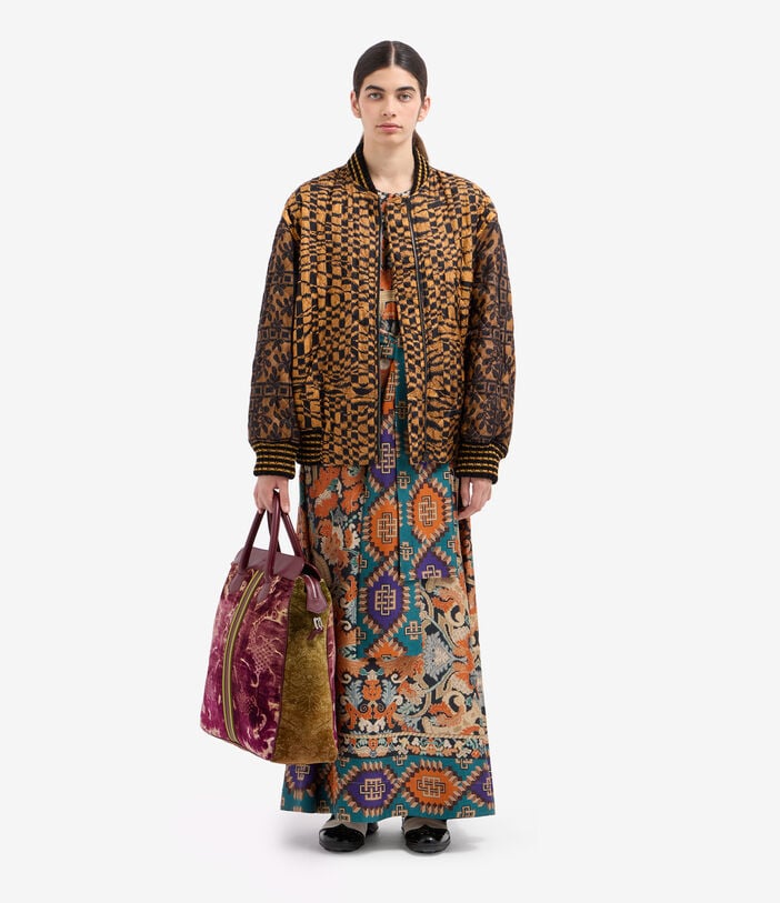 Pierre Louis Mascia ALOADAG Bomber Jacket Silk Multicolor ALOADAGBM12696SE516687101
