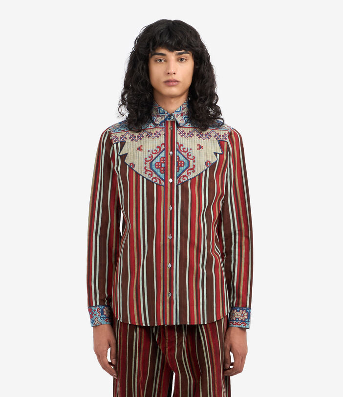 Pierre Louis Mascia TESLABIO Longsleeve Shirt Cotton Multicolor TESLABIOSCML12317CO513218101