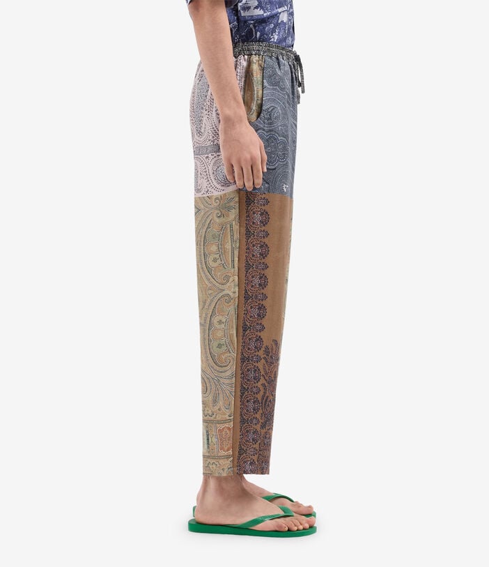 Pierre Louis Mascia ALOE Trousers Silk PATCHWORK ALOESPT10959SE517915101