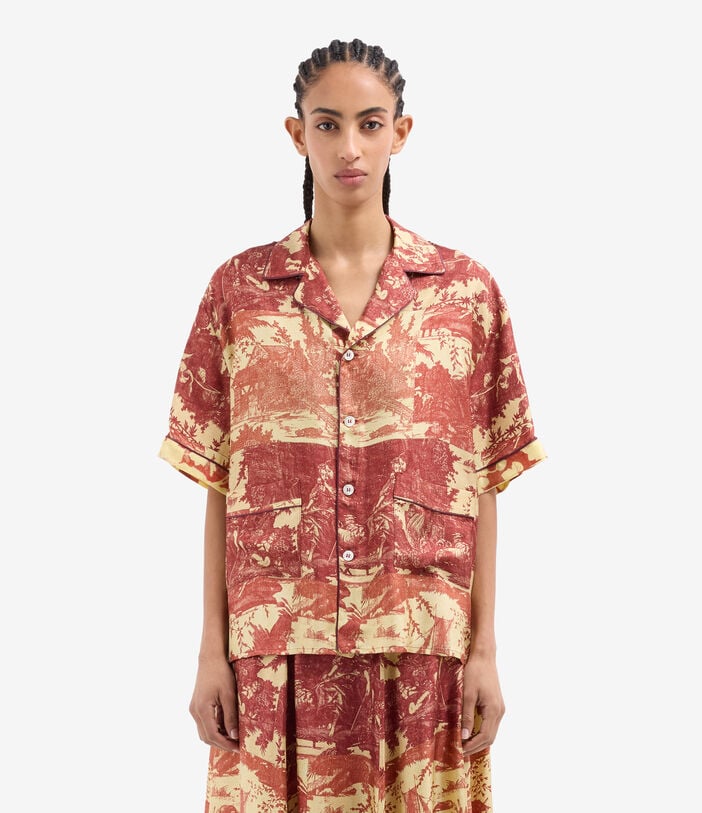 Pierre Louis Mascia ALOE Shortsleeve Shirt Silk BAROCCO ALOESCMC11927SE518137101