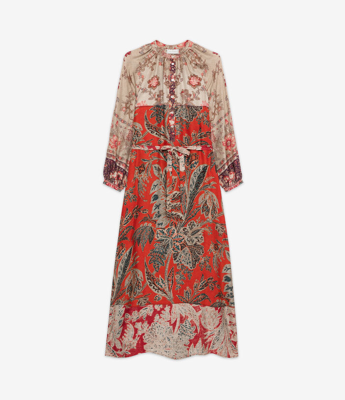 Pierre Louis Mascia ALOE Dress Silk SPICE RED ALOESAB11524SE514876101