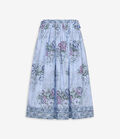 Pierre Louis Mascia RHI Midi Skirt Cotton CENERE AZZURRA RHISGO12812CO518184101