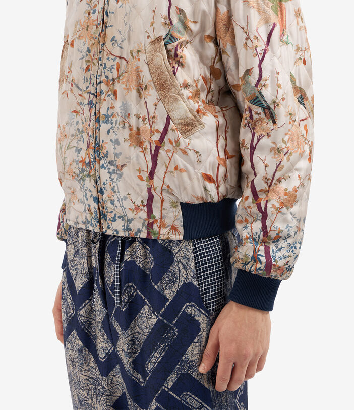Pierre Louis Mascia ALOADAZ Bomber Jacket Silk ECRU - BLUSH PINK ALOADAZBM11172SE514932101