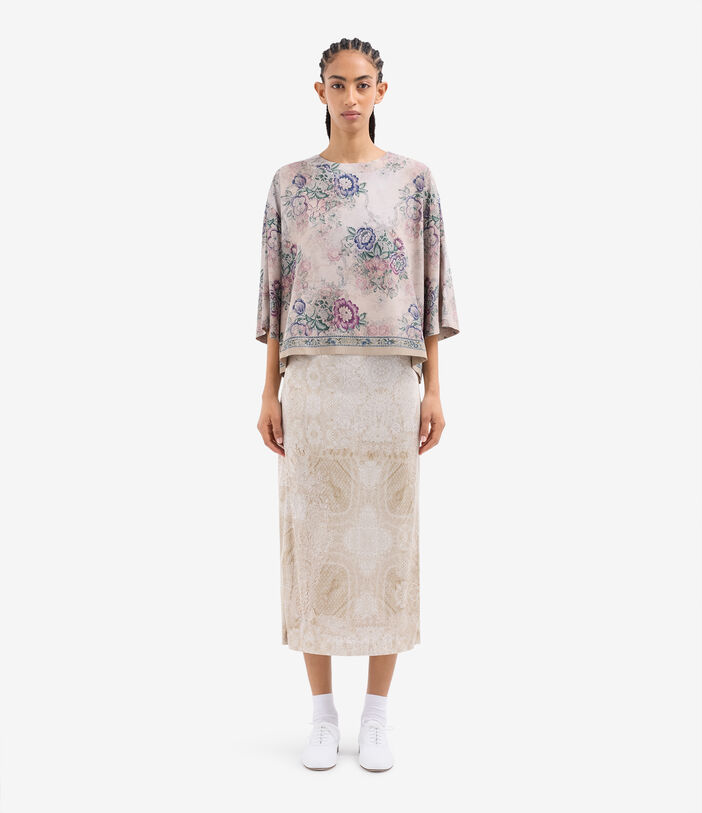 Pierre Louis Mascia ADANASTR Shortsleeve Shirt Silk CENERE ROSATA ADANASTRSVCMC10471SE518204101