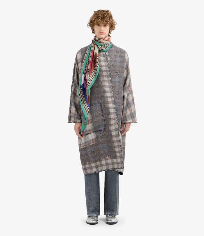 Pierre Louis Mascia PANCAKE Kimono Wool PLAID CHIARO PANCAKESGAKM12254WO516583101