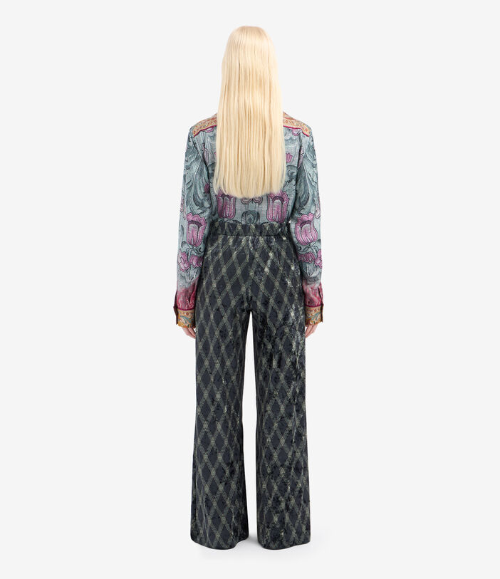 Pierre Louis Mascia RANADA Palazzo Trousers Polyester Multicolor RANADAPT12697PL144289101