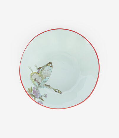Pierre Louis Mascia BOWL Floral Bowl Ceramic/Earthenware Multicolor BOWLAP03CRMAZZURRO