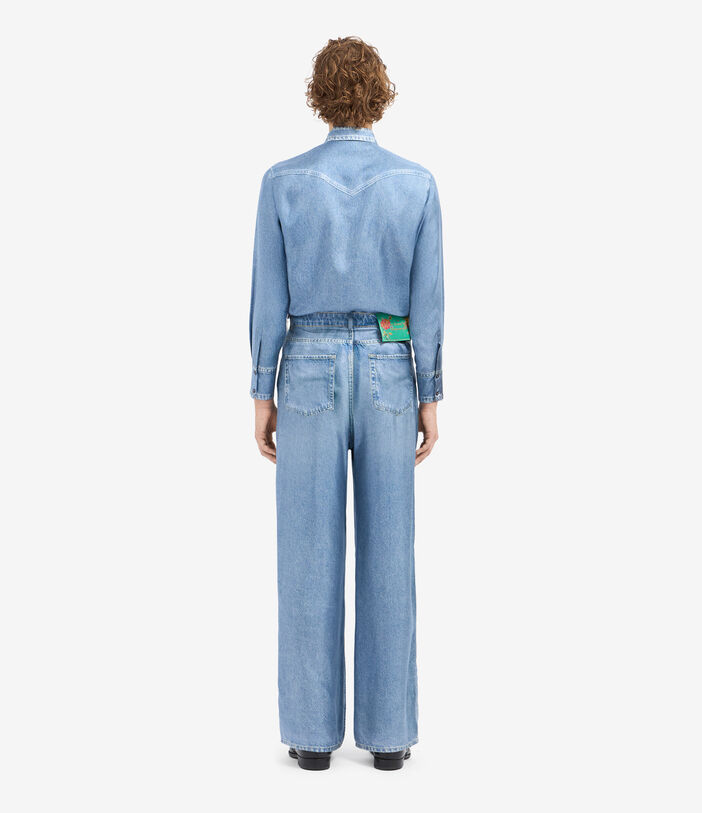 Pierre Louis Mascia ALOE Trousers Silk Pierre Louis Mascia ALOE Trousers Silk DENIM ALOESPT12566SE515240102
