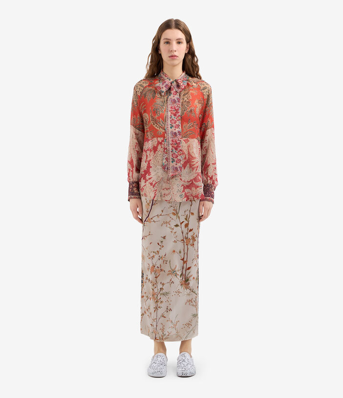 Pierre Louis Mascia LEANDRO Longsleeve Shirt Silk SPICE RED LEANDROSPPCML12361SE514745101