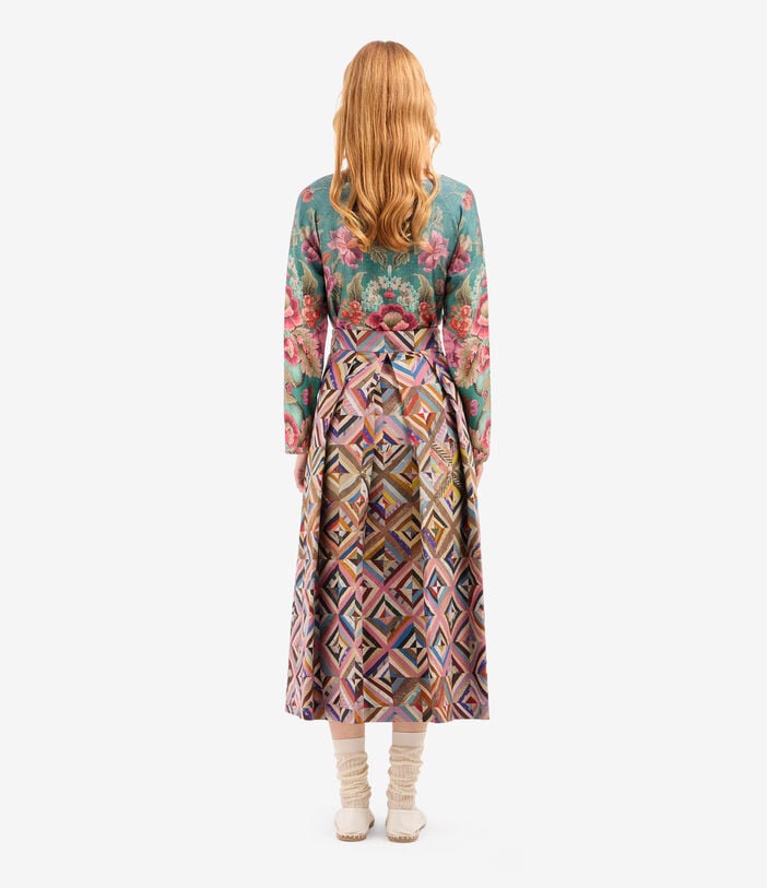 Pierre Louis Mascia SALATO Pleated Skirt Cotton MOSAICO SALATOSGO12360CO518065101