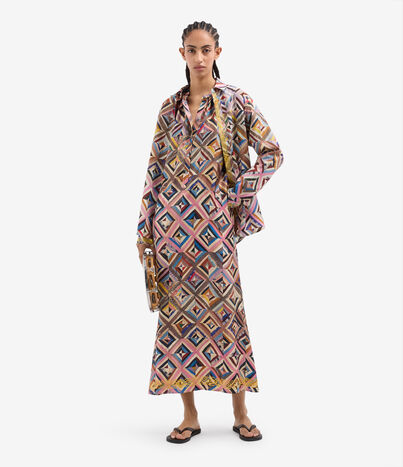 Pierre Louis Mascia ALOE Shirt Dress Silk MOSAICO ALOESAB11524SE518007101