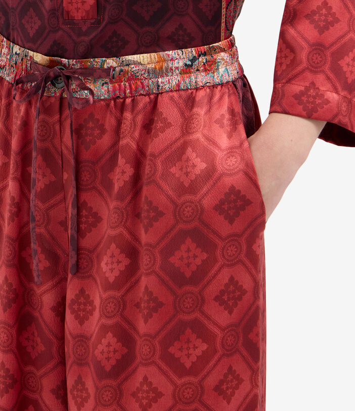 Pierre Louis Mascia MUTKA Palazzo Trousers Silk GRANATO MUTKASPT11094SE516405101