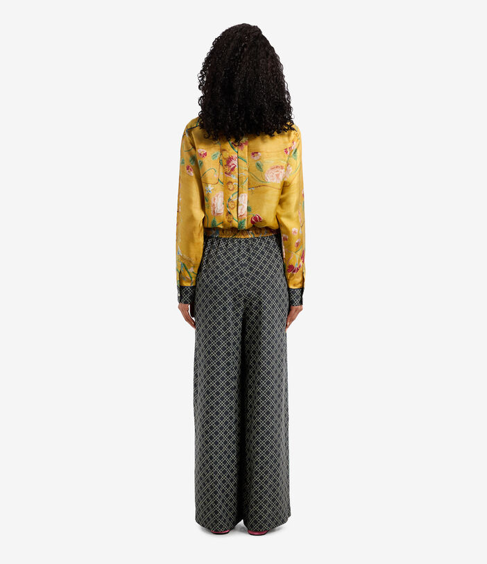 Pierre Louis Mascia ADANASTR Palazzo Trousers Silk Multicolor ADANASTRSVPT11094SE122471101
