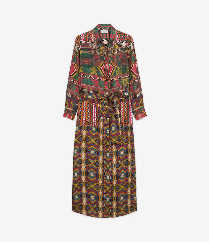 Pierre Louis Mascia ALOE Shirt Dress Silk Multicolor ALOESAB12179SE513339101