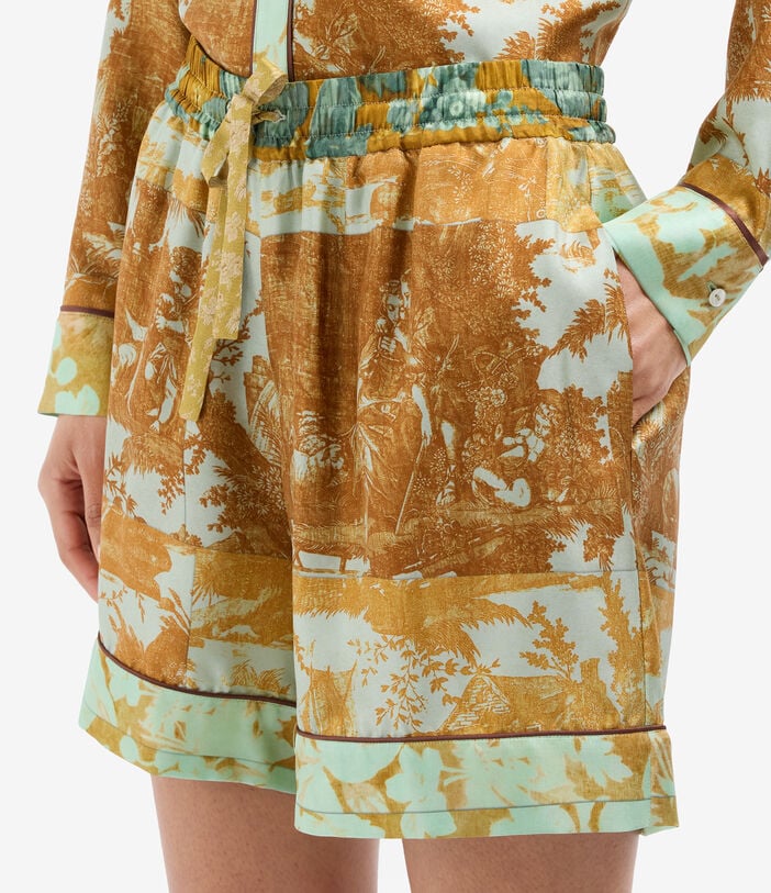 Pierre Louis Mascia ALOE Shorts Silk CARAMELLO ALOESPN12170SE518130103