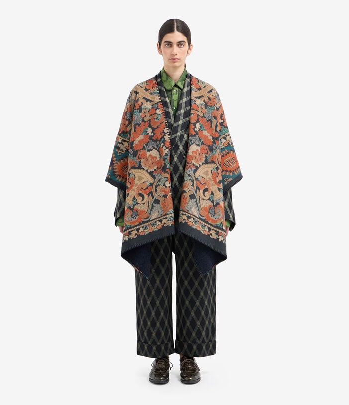 Pierre Louis Mascia PANCAKE Poncho Cape Wool Pierre Louis Mascia PANCAKE Poncho Cape Wool Multicolor PANCAKESGAPH006WO516619101