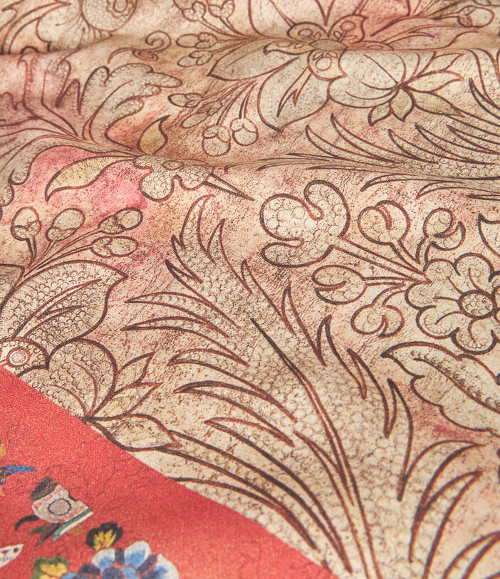 Pierre Louis Mascia CERBIATTOOTT Floral Tablecloth Cotton 210x350 TERRACOTTA CERBIATTOOTTB210X350PACCO512904101